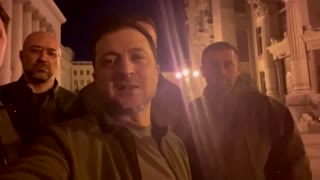 'We are here' -defiant Zelenskiy on the streets of Kyiv