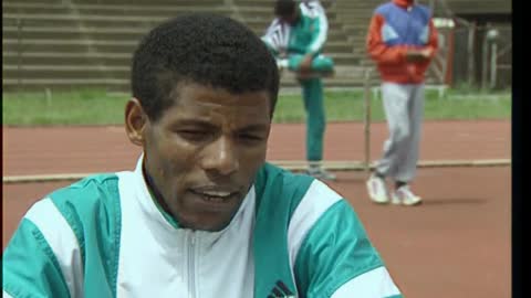 Ethiopia - Athletes in training for Olympics, June 1995