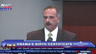 Maricopa County Sheriff, Jeff Arpiao: Gives Presentation on Barrack Obama’s Fake Birth Certificate! Dec 15, 2016