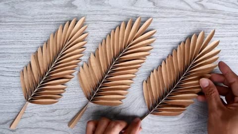 CARDBOARD REALISTIC LEAVES | DIY Home Decor Ideas | Paper Leaves | Arts & Crafts