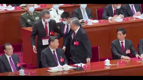 Hu Jintao escorted out of party congress
