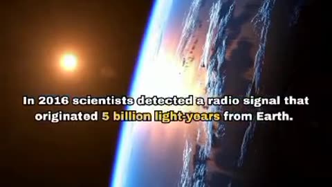 Radio Signal that originated 5 billion light-years from Earth! 🌏🌌