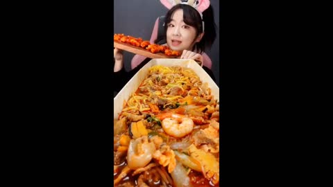 Asmr eating korean food