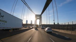 Driving Around Thru 04-20-2022 4K Front New York NYC Harlem River Drive GWB George Washington Bridge