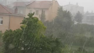 Very heavy rain in Clermont-Ferrand, france