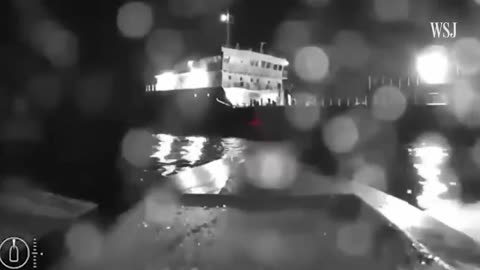 Watch: Ukrainian Drone Attacks Russian Oil Tanker in Kerch Strait | WSJ News