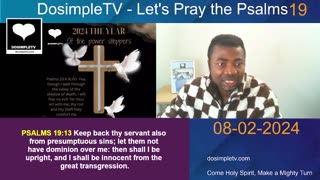 Psalms 19: The heavens declare the glory of God II Lets pray II DosimpleTV