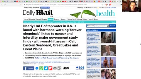 FOOD & TAP WATER POISONED! - GOVERNMENT MAKES HUGE ADMISSION IN STUDY! - 98% OF POPULATION AT RISK!