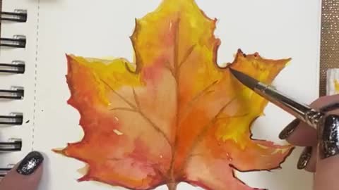 How to fix a leaf painting (watercolor)