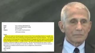 Fauci Admits To Telling Friend Not To Wear Masks For Covid