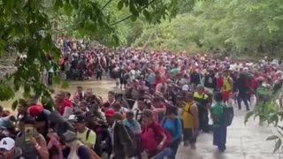 Migrants passing via the Darien Gap.