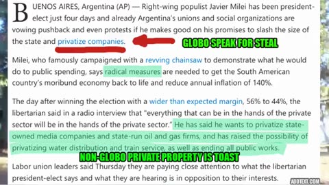 ARGENTINA'S "NEW" SHOW STOPPING KLEPTOCRATIC PARASITE (SHARE) CENSORED BY UK GOVERNMENT 77TH BRIGADE