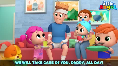 Daddy Got a Boo Boo | Little Angel Kids Songs & Nursery Rhyme