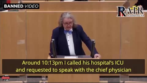 Banned video of a german parliament member exposing facts about media terrorism and killer vaccine