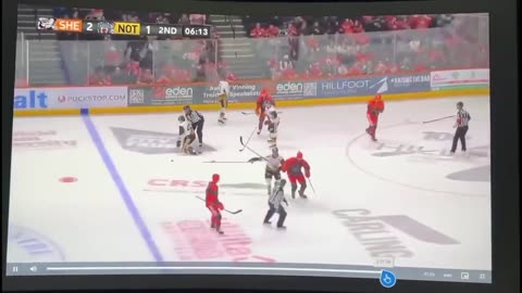 Adam Johnson Ice hockey death. This was kung-fu kick by the guy in red
