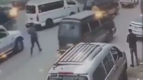 A painful traffic accident, Iraq