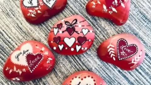 Creative floral pebbles stone painting ideas for beginners