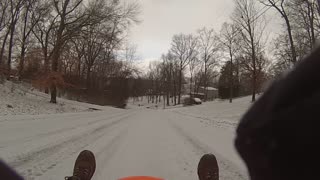 49-yr-old man still playing in snow like a kid