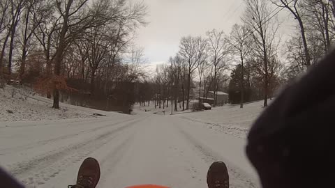 49-yr-old man still playing in snow like a kid