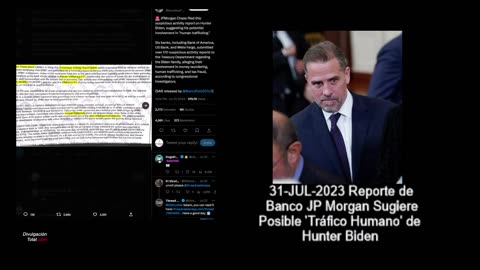 31-JUL-2023 Reporte de Banco JP Morgan Sugiere Posible 'Tráfico Humano' de Hunter Biden