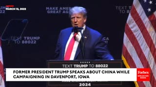 NEW- Trump Details Harsh Policies To Hammer China At Campaign Rally In Iowa