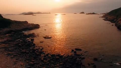 Sunrise video drone footage