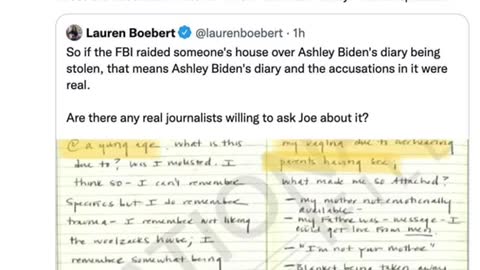 Isn’t it odd how the fake democrat paid propaganda media isn’t talking about Ashley Biden’s diary link below