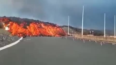 La palma island volcano