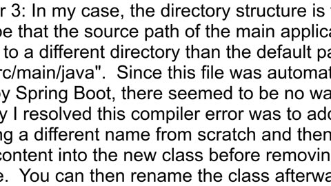 In springboot error sayingThe declared package quotcomexampledemoquot does not match the expected p