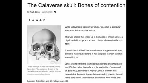 THE CALAVERAS SKULL RE-WRITING HUMAN ORIGINS