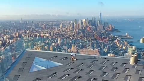 POV: taking a sunrise yoga class 100 floors up in nyc