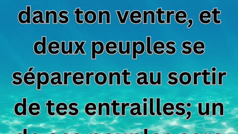 "Les Deux Nations dans le Ventre de Rébecca"Genèse 25:23