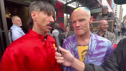 Anthony Kiedis and Flea at the Red Hot Chili Peppers’ Hollywood Walk of Fame Ceremony
