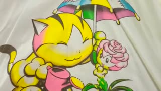 Beautiful painting on Umbrella!