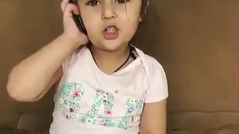 Baby answers the phone