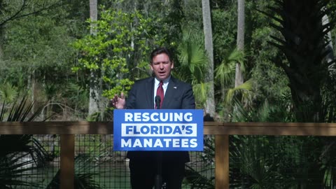 Governor Ron DeSantis Holds a Press Conference at Blue Springs State Park