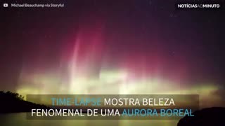 Time-lapse mostra a beleza de uma aurora boreal