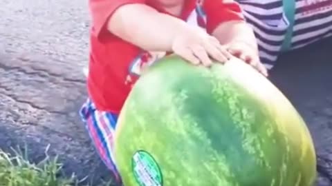 Funny Babies Eating Fruits