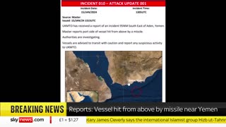 US-owned ship struck by a missile off the coast of Yemen