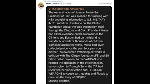 Why President of Haiti Assassinated - Escalation Agenda 21/30 - White Hats In Control - God Wins