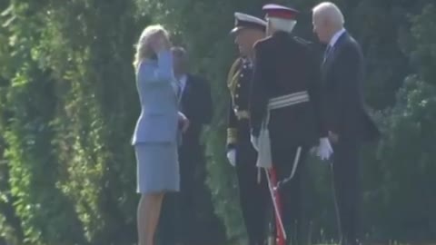 Joe Biden in Windsor castle after visit with Queen Elizabeth II