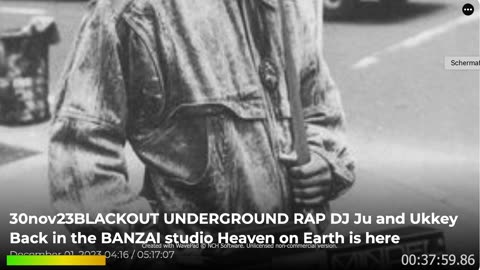 30nov23blackout underground rap Part1 dj ju back in the banzai studio heaven on earth is here