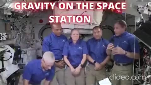 I DIDN'T KNOW THERE WAS GRAVITY UP IN SPACE ON THE SPACE STATION ?