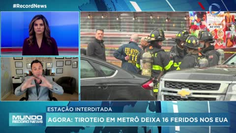 Detalhes Tiroteio no metrô em Nova York - Daniel Toledo no Mundo Record News