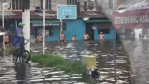 Flood olympics in the Philippines amidst the week-long rain.
