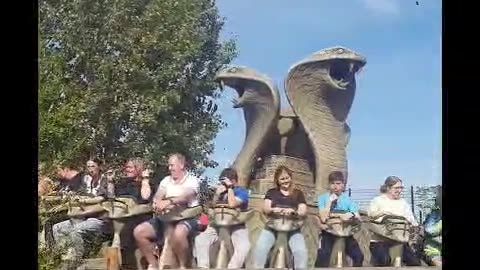 Cobra Ride at Chesington World of Adventure, Roller Coaster Thrill Ride, Adrenaline Rush,