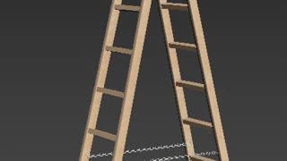 Wooden Stepladder 3d Model