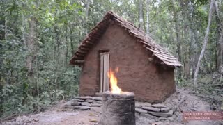 Primitive Technology: How to build a Tiled Roof Hut