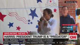 Kamala Harris claims Trump is a 'predator'