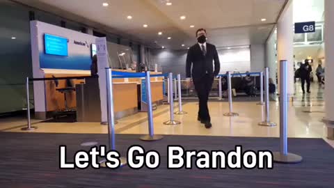 Airport intercom paging "Let's go Brandon" LOL